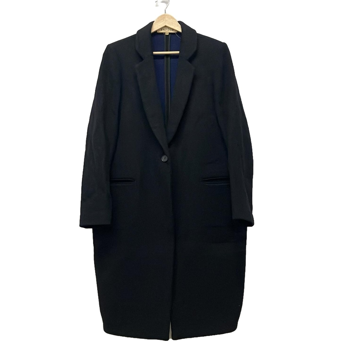 美品！エンフォルド ENFOLD コクーンコート♪ネイビー ENFOLD