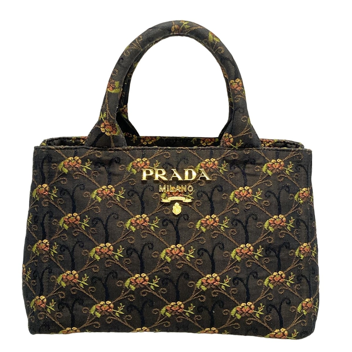 PRADA】希少ハンドバッグ フラワーモチーフ【美品】PRADA（プラダ） 極