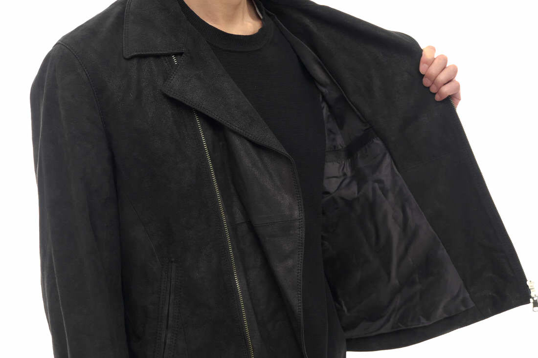 ☆羊革 Lサイズ☆ BEAMS × PER BACCO ライダース ダブルジップ ☆羊革