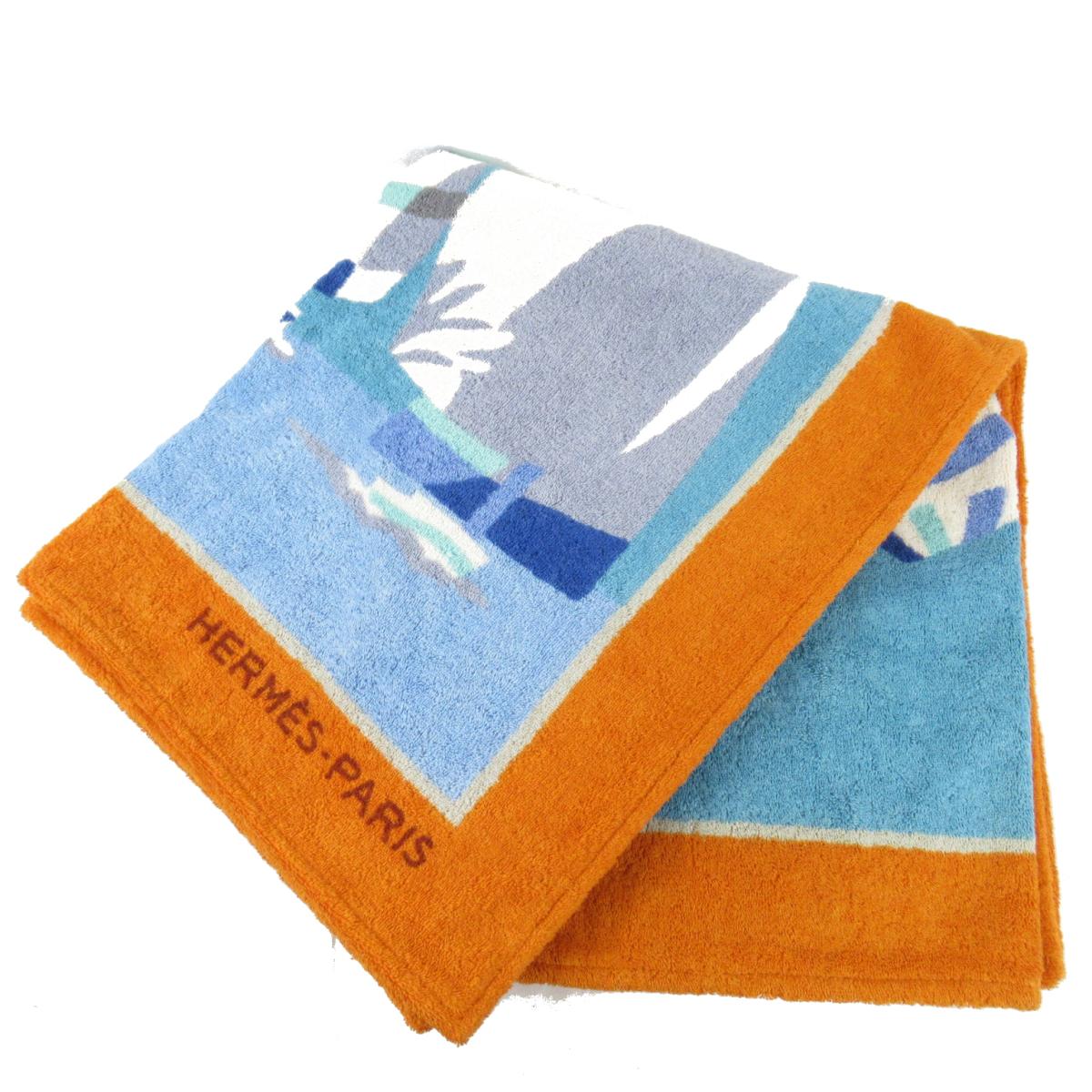 HERMESエルメス 大判ブランケットビーチタオル カイト柄 ショップ