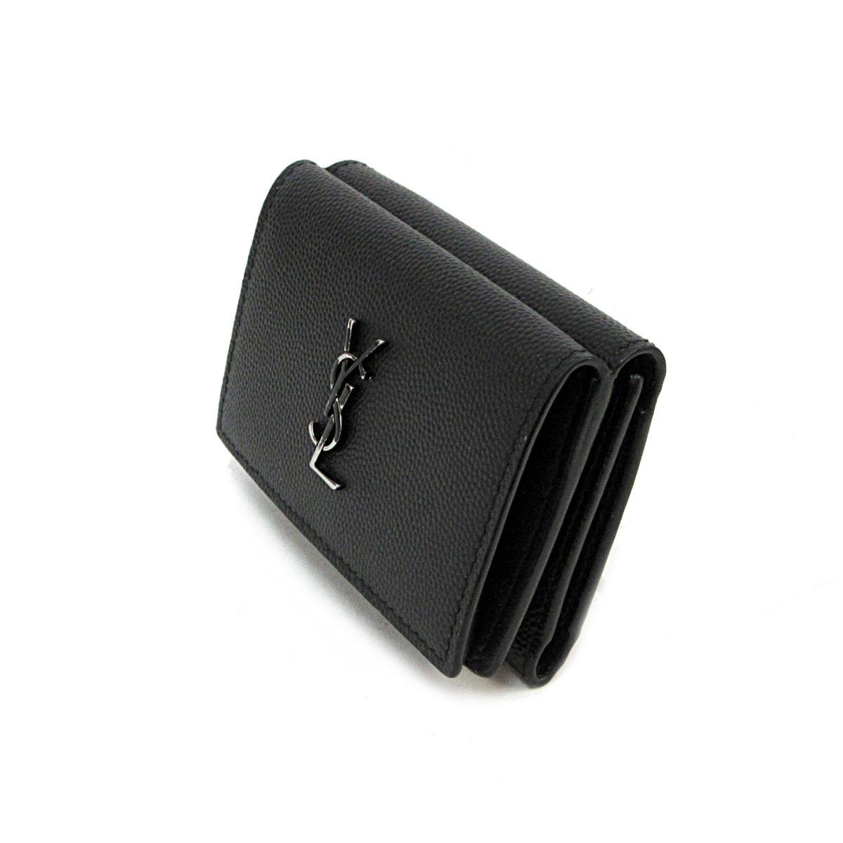 SAINT LAURENT ブラック 三つ折り財布 SAINT LAURENT サンローラン 三