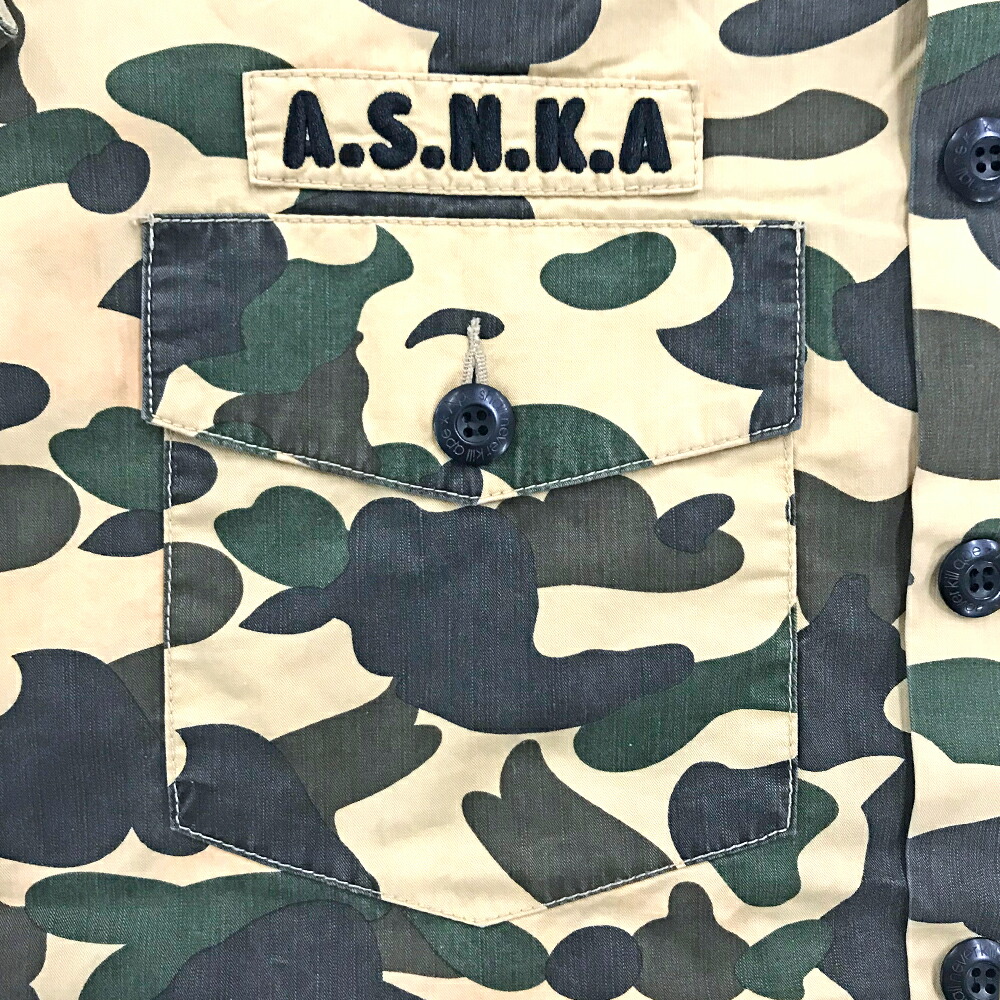 値下げ A BATHING APE 迷彩シャツ Mサイズ オールド A BATHING APE