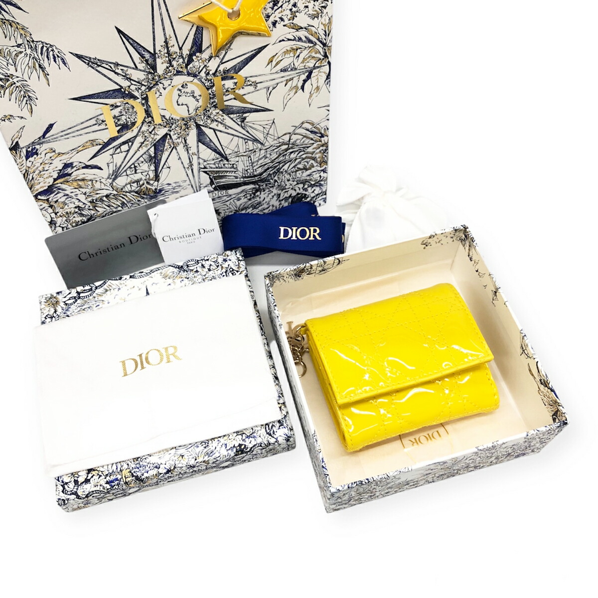 楽天市場】【中古】 lady Dior ロータスウォレット カナージュ