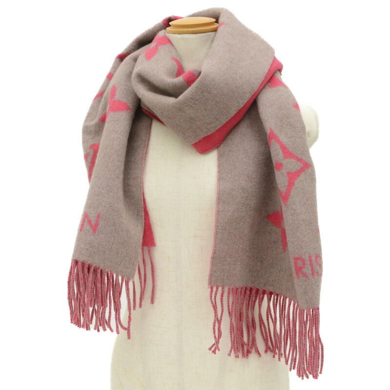 ルイヴィトン M70814 エシャルプ レイキャビック カシミヤ100％マフラー