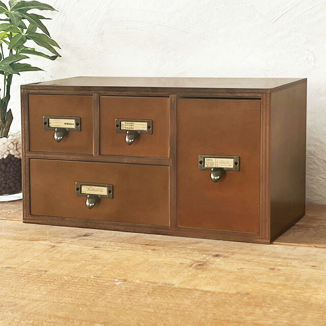 木製アンティークタンス 12引き出し ダークブラウン アンティーク木製