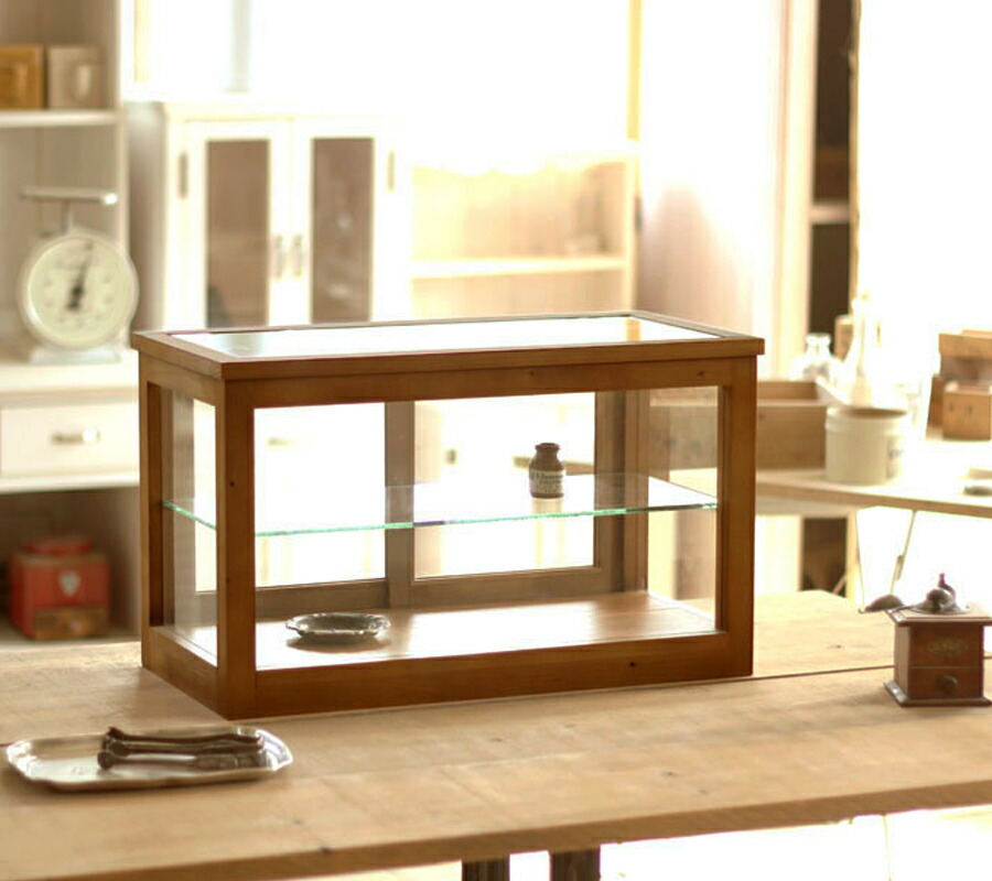 楽天市場】BREA木製 ガラスケース アンティーク ショーケース