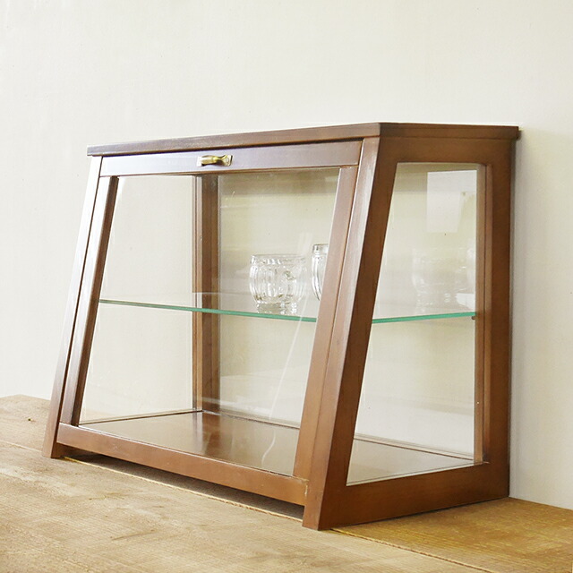 楽天市場】BREA木製 ガラスショーケースNo.2 ダークブラウン