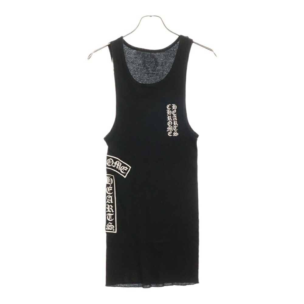 CHROME HEARTSクロムハーツプリントタンクトップMブラック黒