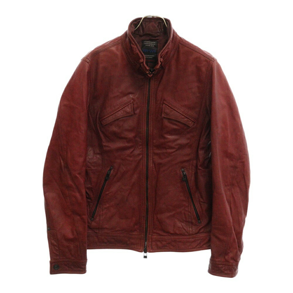 NICOLE ニコル牛革レザージャケット48 テーラード本革ライダース