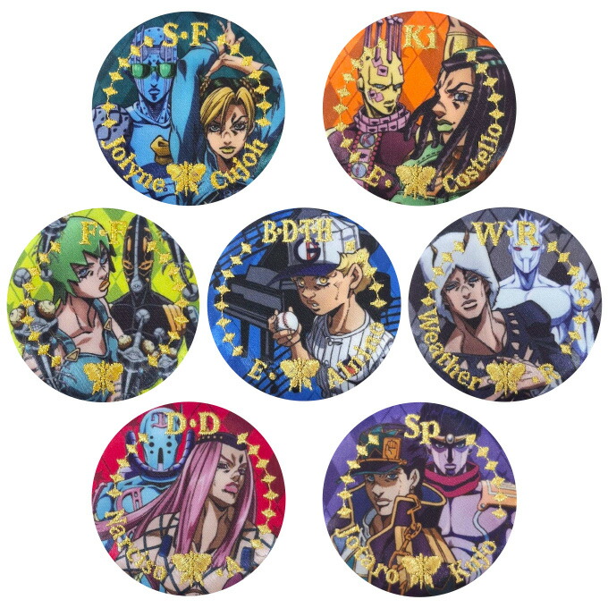 ジョジョの奇妙な冒険 コレクション缶バッジ HEROES 6種 ジョジョの