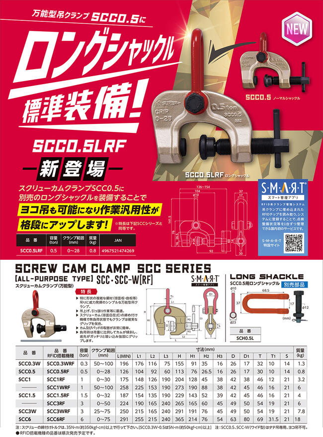 楽天市場】スーパーツール 万能型スクリューカムクランプ 1.5t 標準