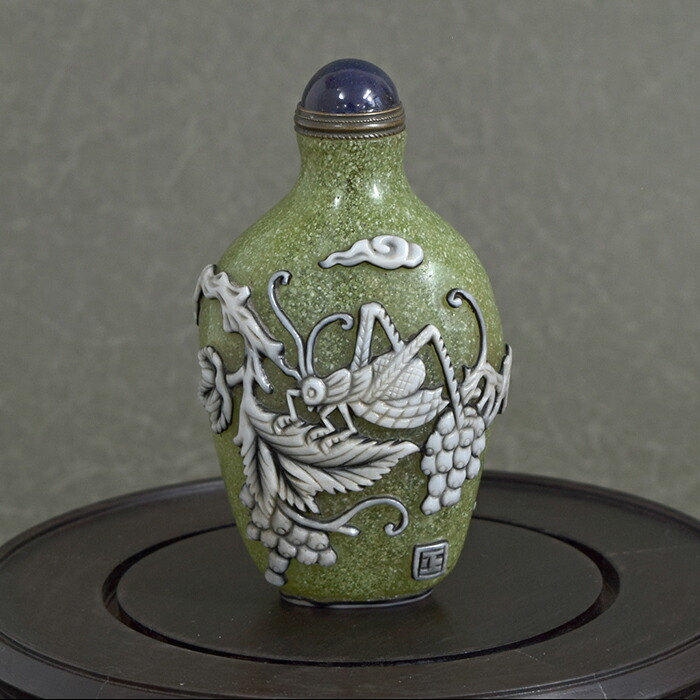 楽天市場】葡萄とこおろぎ、吉祥尽くし鼻煙壺211001鼻煙壷 鼻煙壺 中国