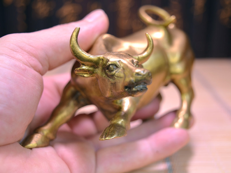 古銅製牛置物，工芸品，金工細作，長27cm，重4200克 2025年最新】Yahoo