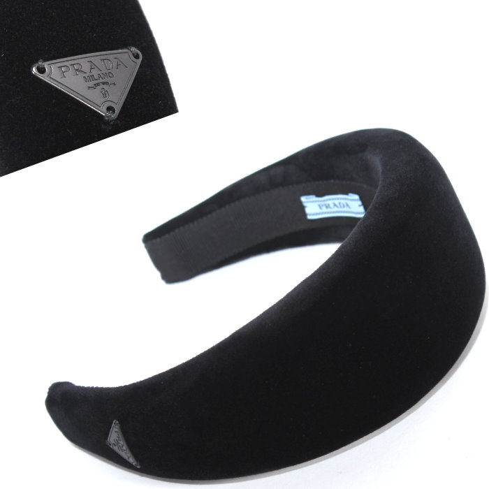楽天市場】PRADA プラダ カチューシャ ブラック 1IH016 068 F0002