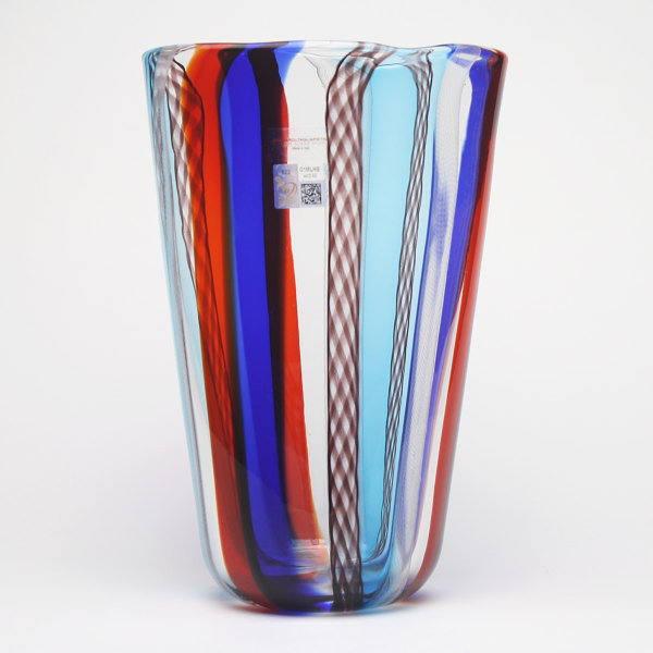 Ghisetti ムラーノガラス ヴェネチアングラス 花瓶 Ghisetti ムラーノ