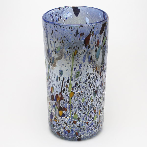 ベネチアンガラス ムラーノグラス レース柄 花瓶 ヴェネチアングラス