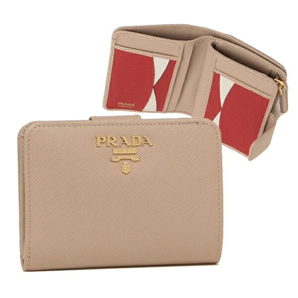 楽天市場】プラダ 二つ折り財布 財布 サフィアーノレディース PRADA