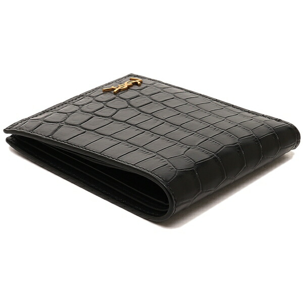 サンローラン タイニー カサンドラ クロコ 折り財布 519 ✨極美品