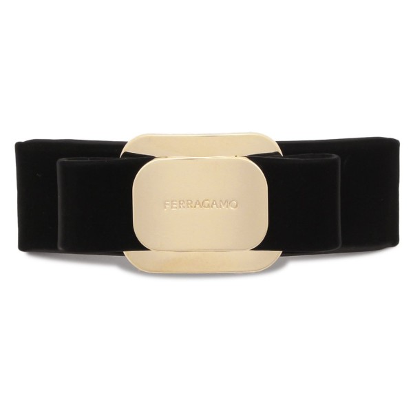 美品】フェラガモ ヴァラ バレッタ ボルドー×ゴールド 箱付き 2025年