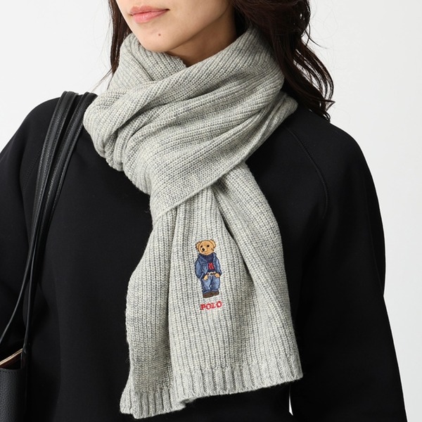 楽天市場】ポロラルフローレン マフラー ソリッド デニム ベア