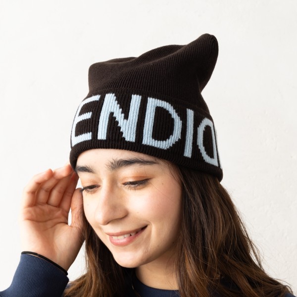 楽天市場】フェンディ 帽子 ビーニー ブラック レディース FENDI