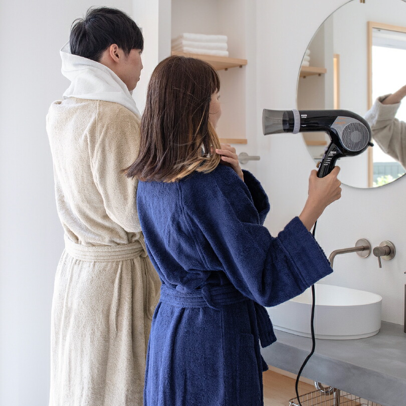 LONSDALE☆ボクシングガウン バスローブ ワッペン パイル系タオル 黒 M