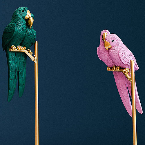 楽天市場】ギフト オウムのオブジェ トリ とり インコおしゃれ 鳥の