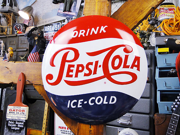 楽天市場】ペプシ エンボス ティンサイン （1950年代ロゴ/ラウンド