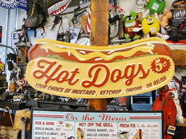 楽天市場】ビッグサイズ ホットドッグ エンボス ティンサイン 看板