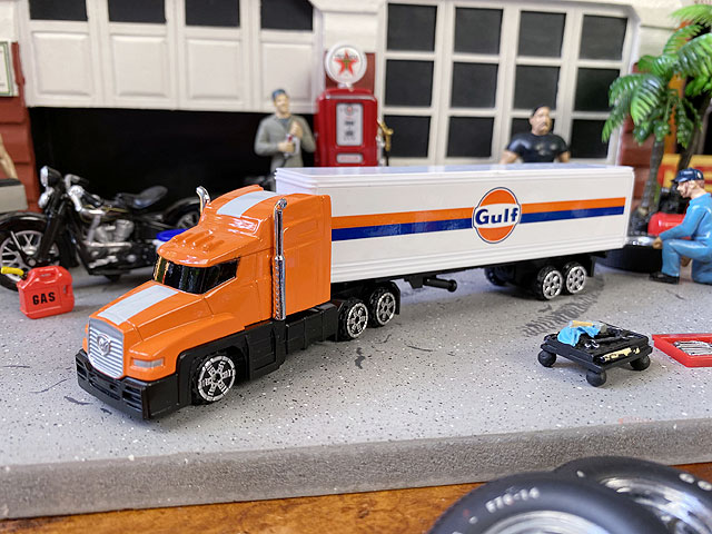 楽天市場】ガルフ トラクタートレーラー ダイキャストミニカー