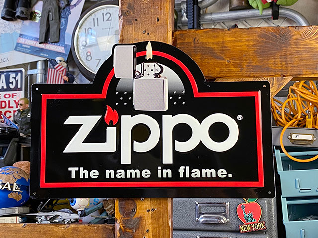 ZIPPO 看板 ライト 照明 ジッポー アメリカ雑貨 大きい ZIPPO 看板
