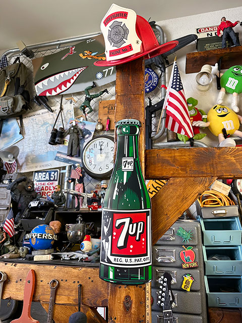 7UPセブンアップWINE】動くライトヴィンテージ看板※ジャンク品 7UP