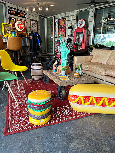 楽天市場】ハンバーガー スツール イースね アメリカン雑貨 アメリカ