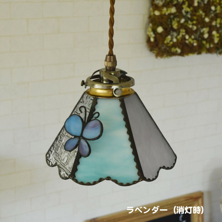ペンダントライトステンドグラス⭐︎日本製 Papillon Bleu 楽天市場