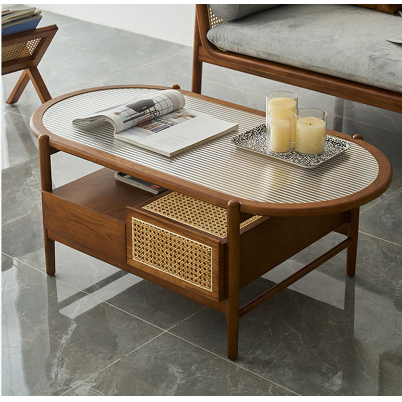 楽天市場】【5年保証】ローテーブル ガラス テーブル 木製 センター