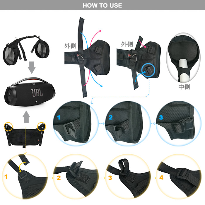 楽天市場】ショルダーストラップ付き キャリング 収納ケース Bluetooth