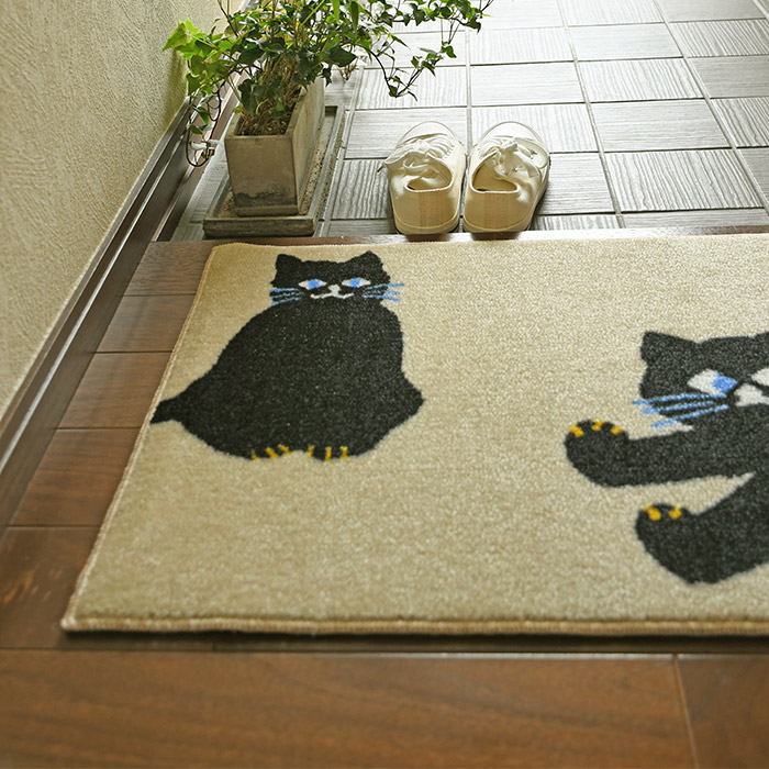 楽天市場】玄関マット ねこ 45×75 cm 洗える 日本製 滑り止め SOU・SOU