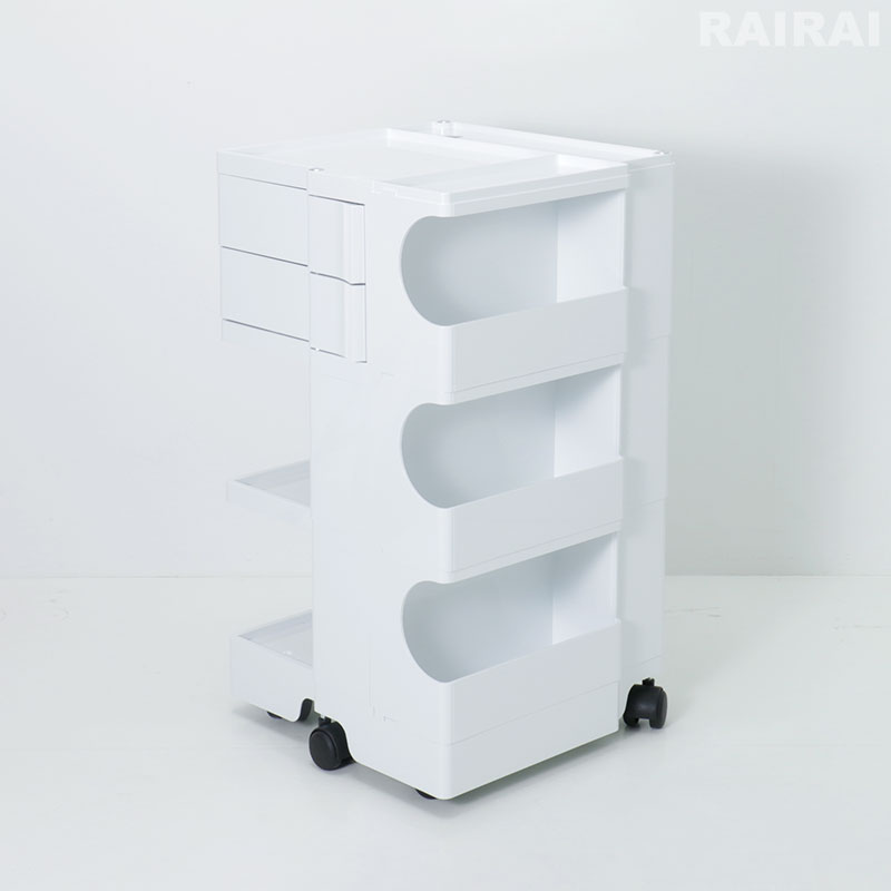 楽天市場】ボビーワゴン 3段 2トレイ ホワイト ブラック ビーライン B