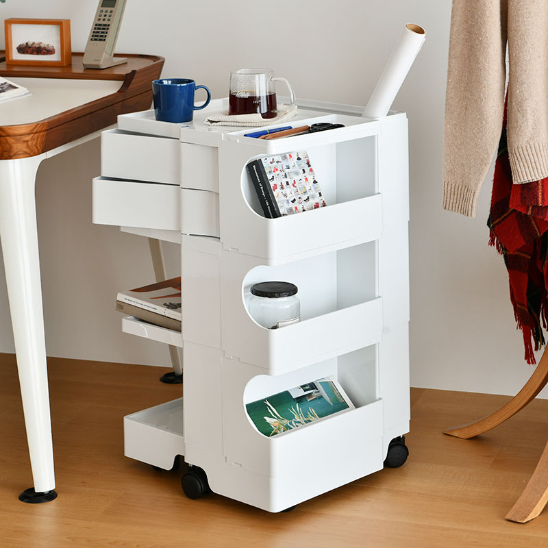 楽天市場】ボビーワゴン 3段 2トレイ ホワイト ブラック ビーライン B