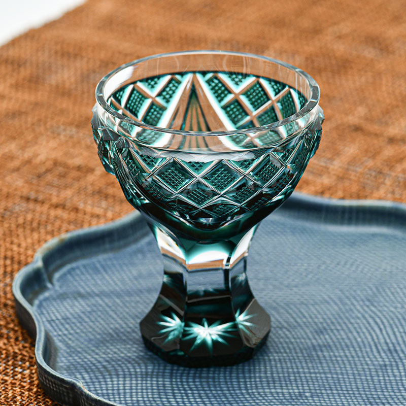楽天市場】薩摩切子 創作 馬上杯 緑 島津薩摩切子 薩摩ガラス工芸