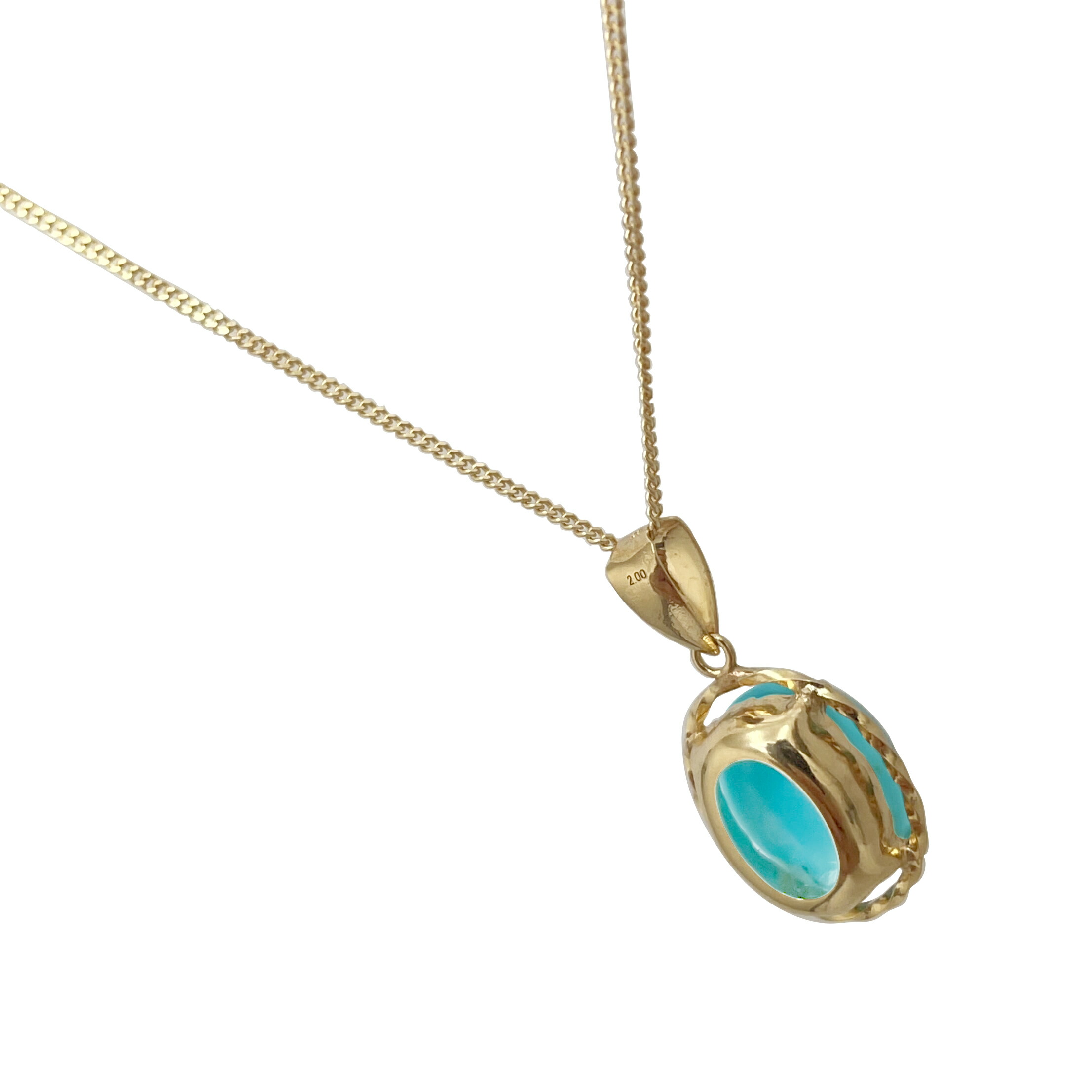 JA051ペンダントトップ 15CT ターコイズ【一部欠損、お値引対象品