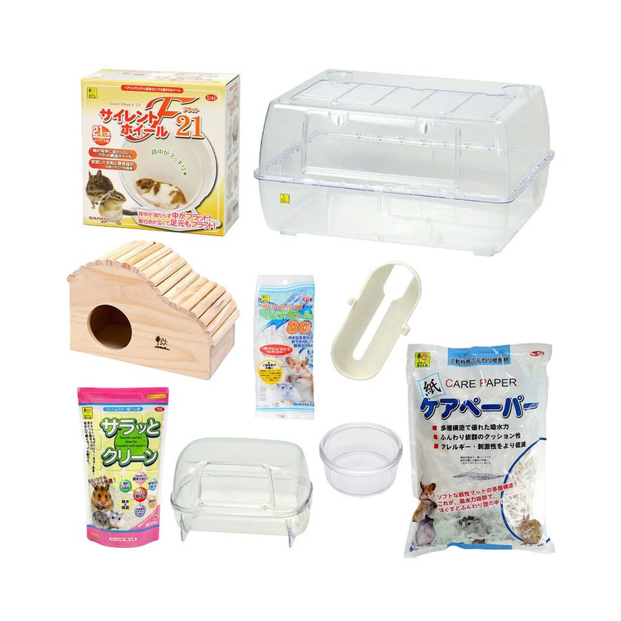 ハムスター飼育セット(マット×7、フード×2、砂×4付き！) ハムスター