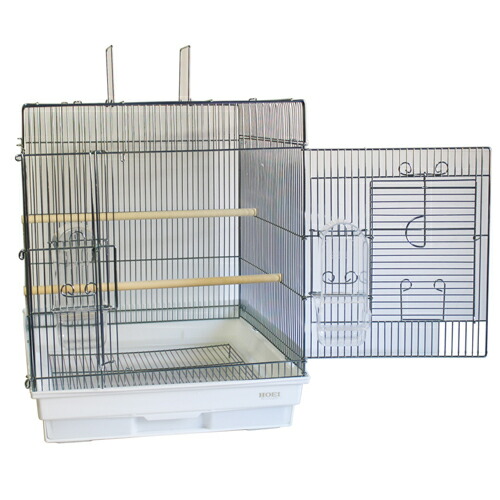 楽天市場】鳥かご HOEI 465インコ手のりG ホワイト （46．5