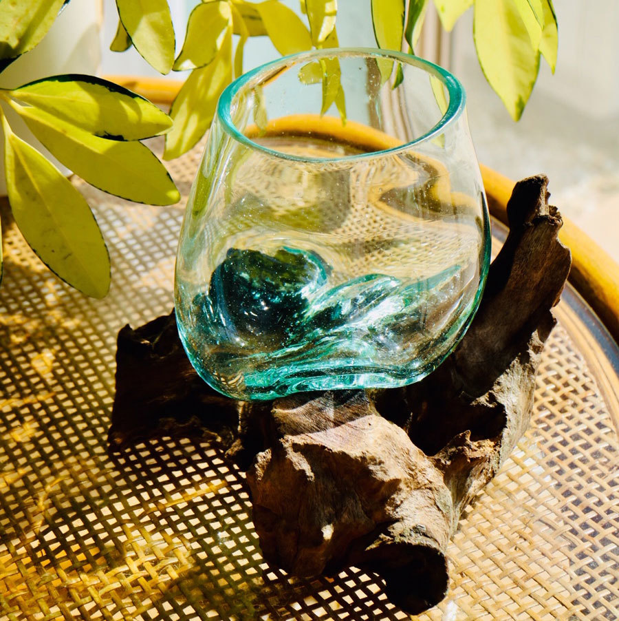 楽天市場】流木 ガラス ギフト 【 流木ガラス オブジェ 小 】ガラス