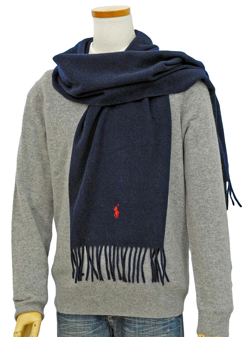 楽天市場】カシミヤ混マフラー【イタリア製】ポロ ラルフローレン