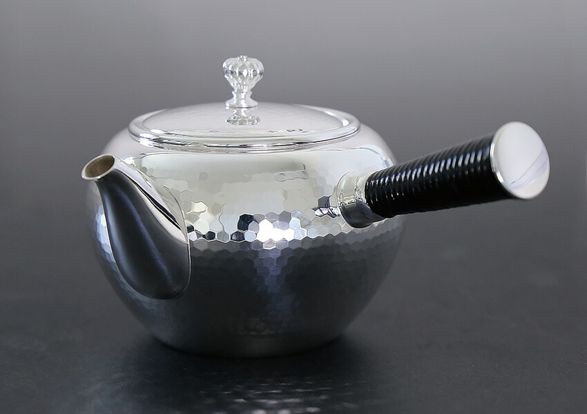 純銀製 湯沸し 銀瓶 煎茶道具 古美術 純銀製 湯沸し 銀瓶 煎茶道具 古