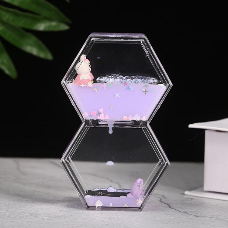 楽天市場】 おしゃれ グリーン 六角形 装飾 リビング 液体 砂時計