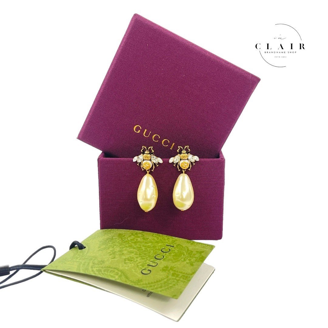 楽天市場】【中古】 グッチ ドロップパールピアス ピアス クリスタル