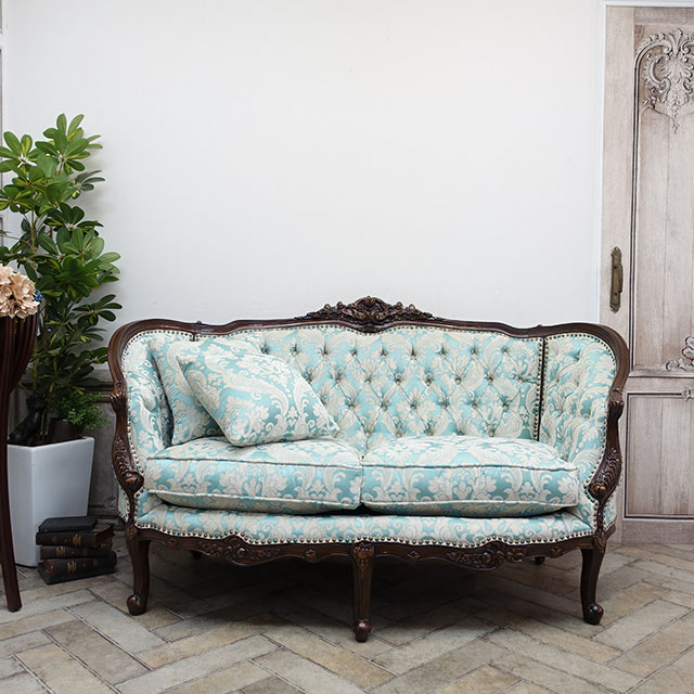 楽天市場】輸入家具 アンティーク ソファ ロココ ダブルソファ 二人