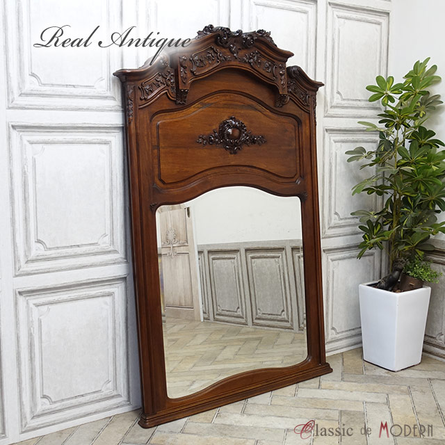 店舗什器アンティーク mirror 美容院 鏡 【公式通販】